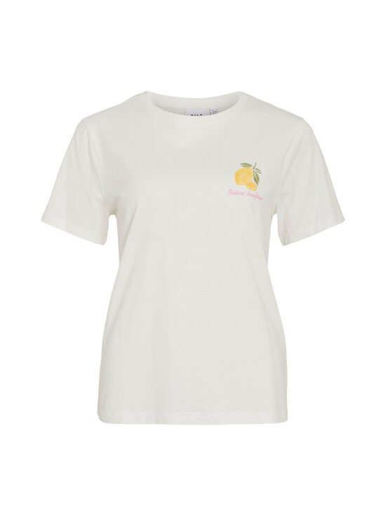 Vila - ViSybilla O-Neck Lemon t-paita - SNOW WHITE DETAIL:LEMON FIJI FLOWER | Stockmann - photo 1