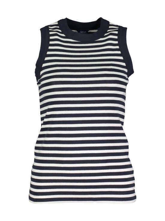 Striped 1 x 1 Rib Tank Top -pusero