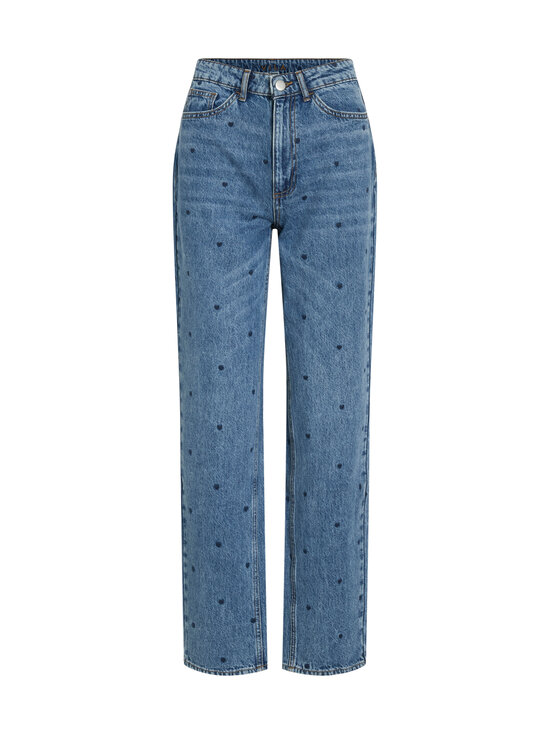 Vila - ViKelly High Waist Straight džinsi - MEDIUM BLUE DENIM DETAIL:HEART EMB | Stockmann - photo 1