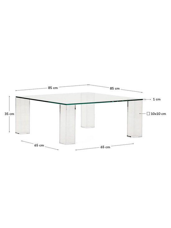 Kave Home - Adularia-sivupöytä - LÄPINÄKYVÄ | Stockmann - photo 6