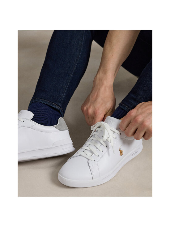 Polo Ralph Lauren - Heritage Court II Low Top Lace brīvā laika apavi - WHITE/GREY | Stockmann - photo 5