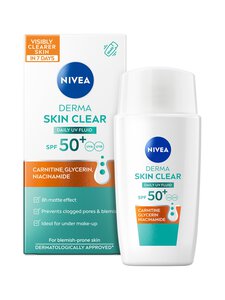 NIVEA - Derma Skin Clear Daily UV Fluid SK50+  -päivävoide | Stockmann