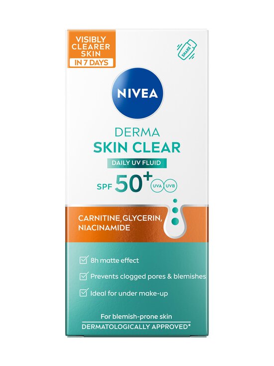 NIVEA - Derma Skin Clear Daily UV Fluid SK50+  -päivävoide - NOCOL | Stockmann - photo 2