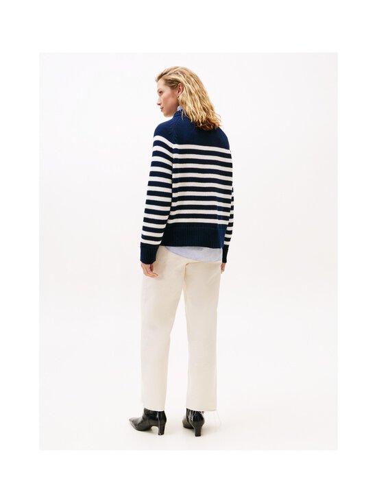 Tommy Hilfiger - Mock Neck -puuvillaneule - 0BD BLUE/WHITE ENG STRIPE SWEATERS - photo 2 Tommy Hilfiger - Mock Neck -puuvillaneule - 0BD BLUE/WHITE ENG STRIPE SWEATERS | Stockmann - photo 2