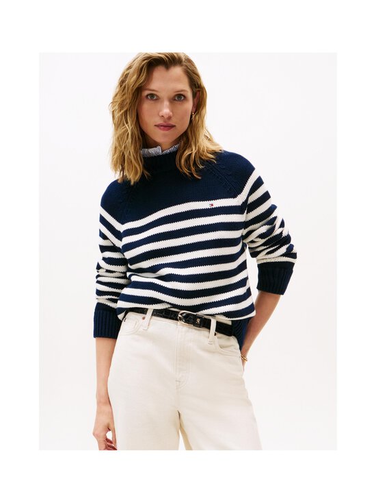Tommy Hilfiger - Mock Neck -puuvillaneule - 0BD BLUE/WHITE ENG STRIPE SWEATERS - photo 4 Tommy Hilfiger - Mock Neck -puuvillaneule - 0BD BLUE/WHITE ENG STRIPE SWEATERS | Stockmann - photo 4