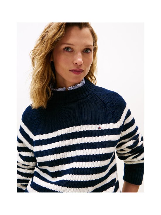 Tommy Hilfiger - Mock Neck -puuvillaneule - 0BD BLUE/WHITE ENG STRIPE SWEATERS - photo 5 Tommy Hilfiger - Mock Neck -puuvillaneule - 0BD BLUE/WHITE ENG STRIPE SWEATERS | Stockmann - photo 5