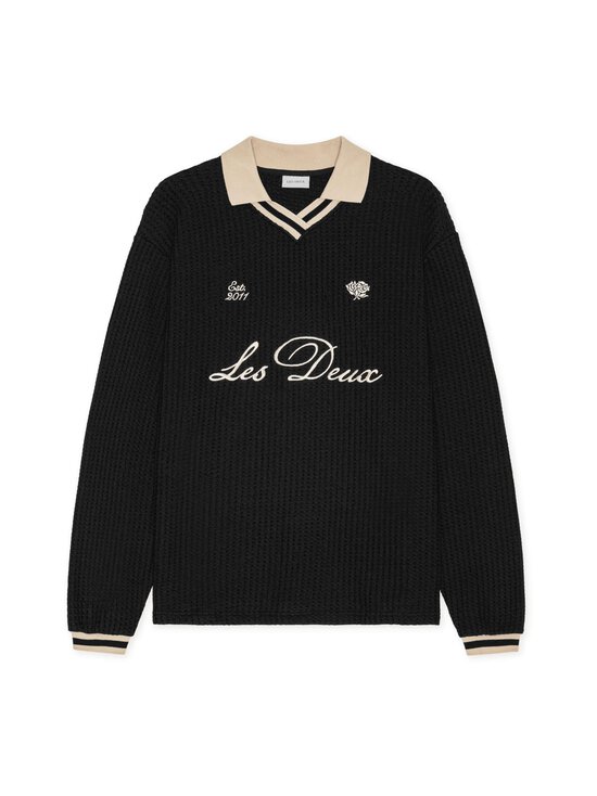Les Deux - Waffle Football Jersey -paita - 100 BLACK | Stockmann - photo 1