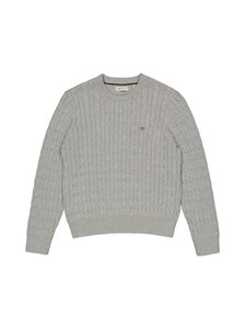 GANT - Shield-palmikkoneulepusero - 94 LIGHT GREY MELANGE GANT - Shield-palmikkoneulepusero - 94 LIGHT GREY MELANGE | Stockmann