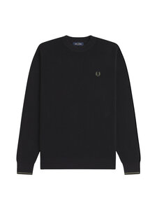 Fred Perry - Waffle Stitch -neulepaita - 198 BLACK | Stockmann