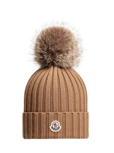 Moncler - Tupsullinen villapipo - 238 TAN | Stockmann