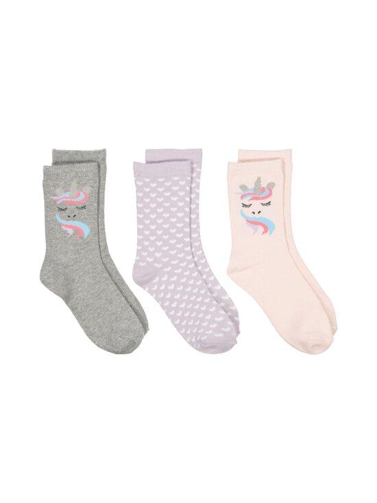 Bogi - Jill zeķes 3-pāri - PINK/LILAC/GREY UNICORN | Stockmann - photo 1