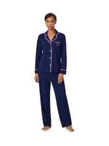 Lauren Ralph Lauren - Notch Collar Long Pants -pyjama - 400 NAVY | Stockmann
