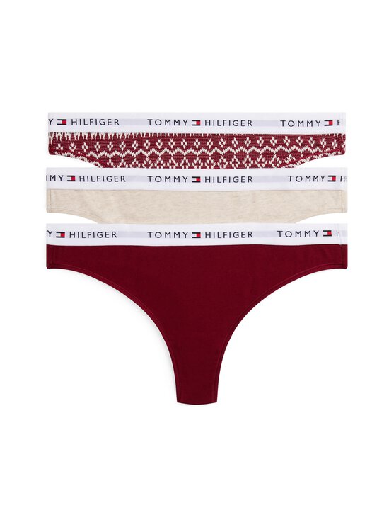 Tommy Hilfiger - Thong Gift apakšbikses 3 gab. - 0WX ROUGE/FAIRISLE/IVORY | Stockmann - photo 1