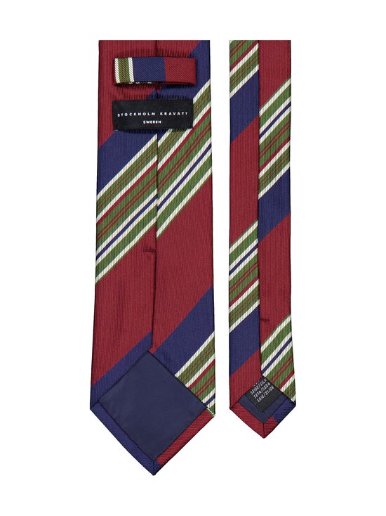 Stockholm Kravatt - Diagonal Stripe -silkkisolmio - G26B RED/GREEN/ BLUE | Stockmann - photo 2