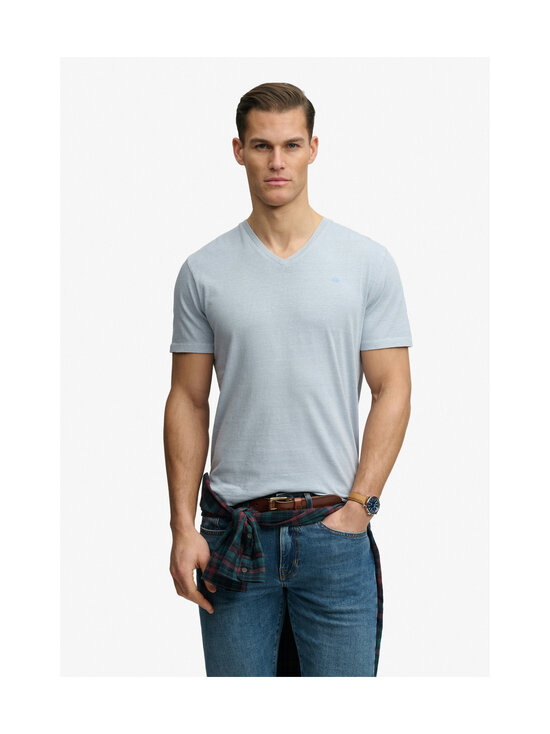 Superdry - Classic Cotton Linen Vee t-paita - K5E SLIP BLUE | Stockmann - photo 2