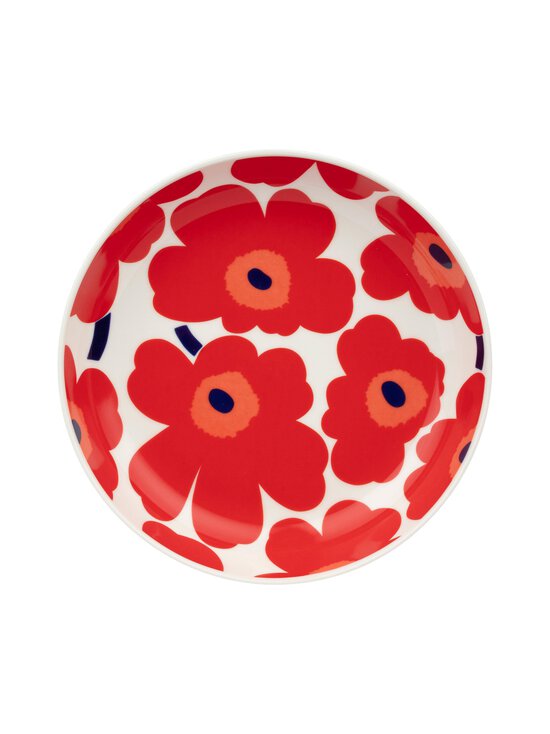 Marimekko - Unikko- syvä lautanen 20,5 cm - WHITE, RED, BLUE | Stockmann - photo 1