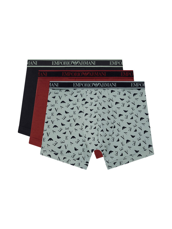 Emporio Armani - Bokserid, 3 paari - M5155 BRICK/LEAF-BLK P/BLK | Stockmann - photo 1