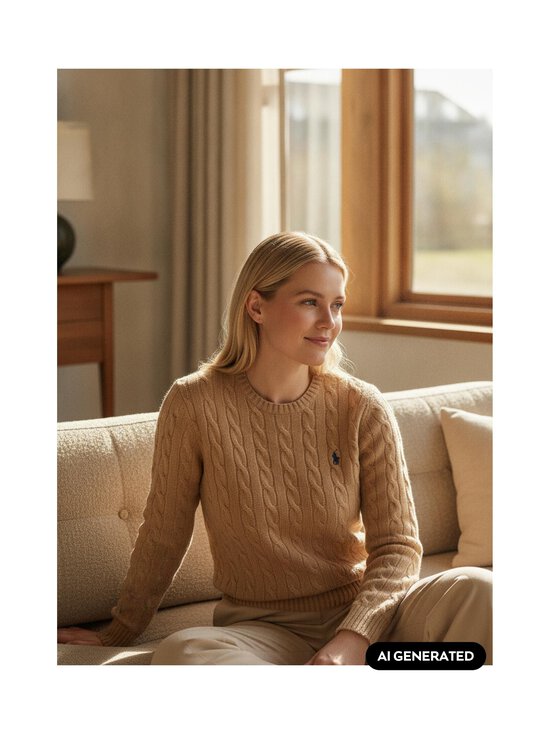 Polo Ralph Lauren - Palmikkoes kampsun Julianna - 002 COLLECTION CAMEL MELANGE | Stockmann - photo 6
