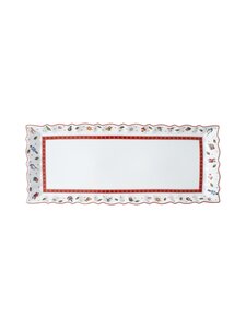 Villeroy & Boch - Toy's Delight King’s Cake Plate -tarjoilulautanen 39 x 16 cm - VALKOINEN/PUNAINEN | Stockmann