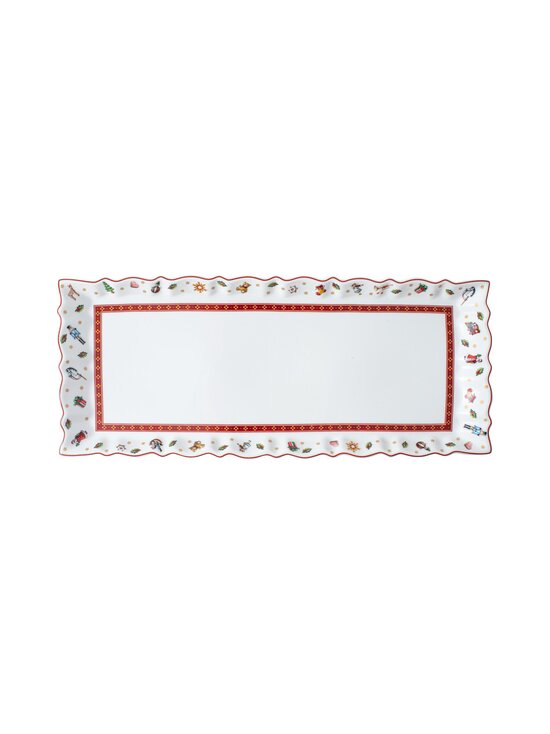 Villeroy & Boch - Toy's Delight King’s Cake Plate -tarjoilulautanen 39 x 16 cm - VALKOINEN/PUNAINEN | Stockmann - photo 1