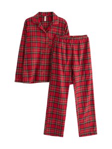 Lindex - Flannel-ruutupyjamasetti - 7251 RED | Stockmann