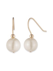 Lauren Ralph Lauren - Pearl Double Drop -korvakorut - GLD/WHITE | Stockmann