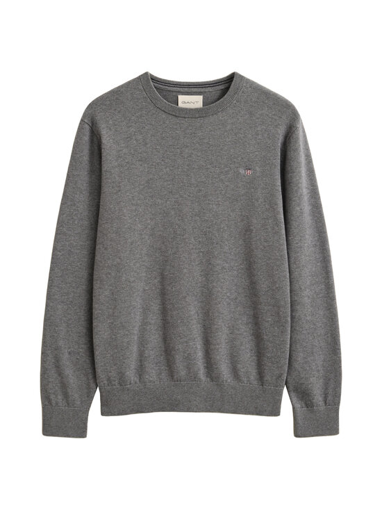 GANT - Cotton-neulepaita - 92 DARK GREY MELANGE | Stockmann - photo 1