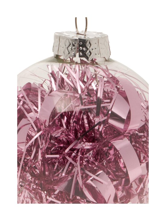 Casa Stockmann - Pinkki Konfetti Lasipallossa -joulukuusenkoriste - PINK | Stockmann - photo 2