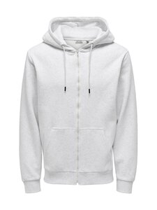 Only & Sons - OnsCeres Zip Through -huppari - SUPER LIGHT GREY MELANGE | Stockmann