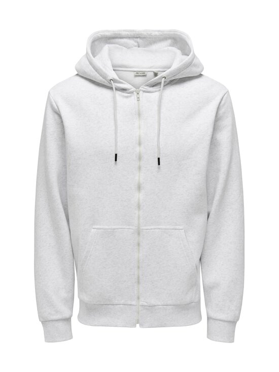 Only & Sons - OnsCeres Zip Through -huppari - SUPER LIGHT GREY MELANGE | Stockmann - photo 1