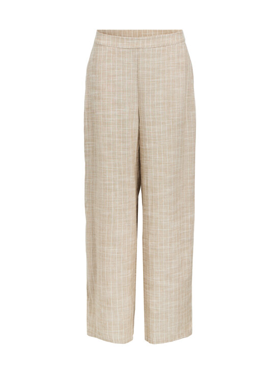 Object - ObjPaula Yui High Waist platās bikses - CROCKERY STRIPES:CLOUD DANCER | Stockmann - photo 1