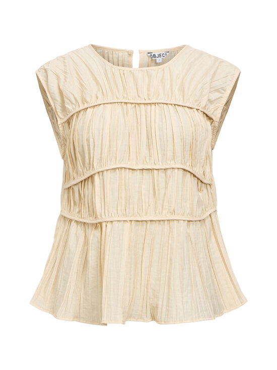 Object - T-krekls ObjMabel Brea O-Neck - MACADAMIA | Stockmann - photo 1