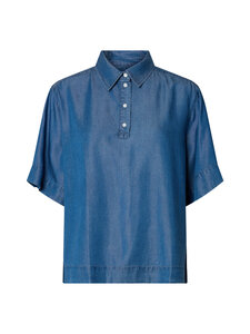 Selected - Polosärk SlfJanna Oversize 2/4 - MEDIUM BLUE DENIM | Stockmann