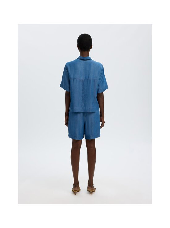 Selected - Polosärk SlfJanna Oversize 2/4 - MEDIUM BLUE DENIM | Stockmann - photo 3