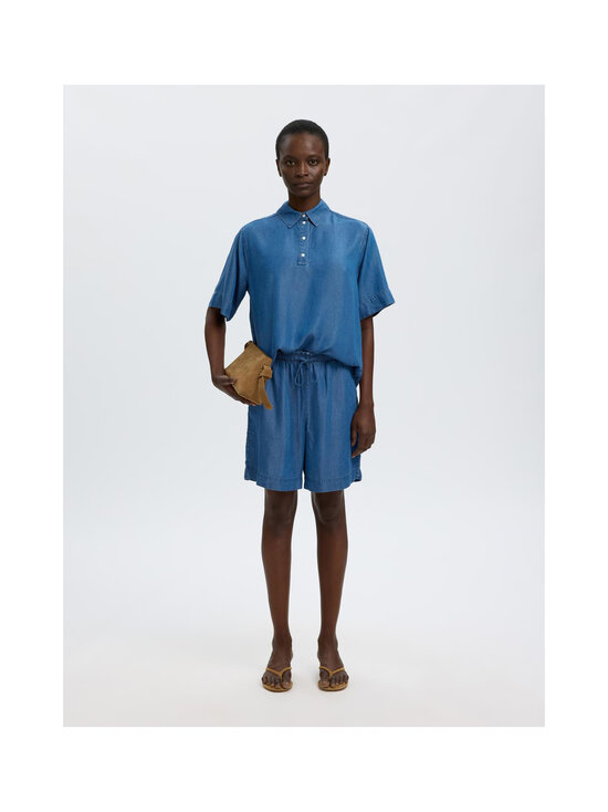 Selected - Polosärk SlfJanna Oversize 2/4 - MEDIUM BLUE DENIM | Stockmann - photo 5