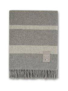 Lexington - Hotel Wool Throw wool blanket 130 x 170 cm - GRAY MELANGE/WHITE | Stockmann