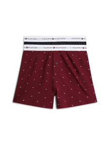 Tommy Hilfiger - Loose Jersey Print -bokserialushousut 2-pack - 09B NAVY BLUE/BURGUNDY FLAG AOP | Stockmann