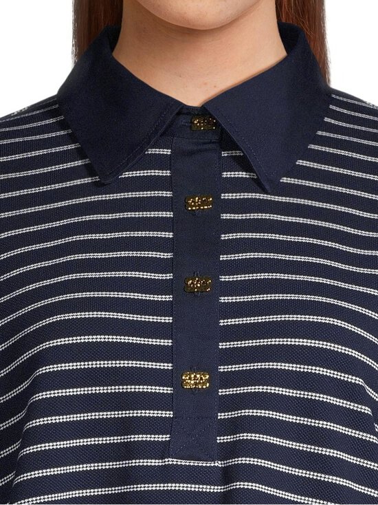 Ganni - Pique Peplum -trikoopaita - 683 SKY CAPTAIN | Stockmann - photo 4