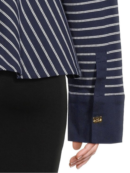 Ganni - Pique Peplum -trikoopaita - 683 SKY CAPTAIN | Stockmann - photo 5