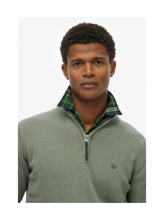 Superdry - Essentials Half Zip -neule - J7R LILY PAD GREEN MARL | Stockmann - photo 5