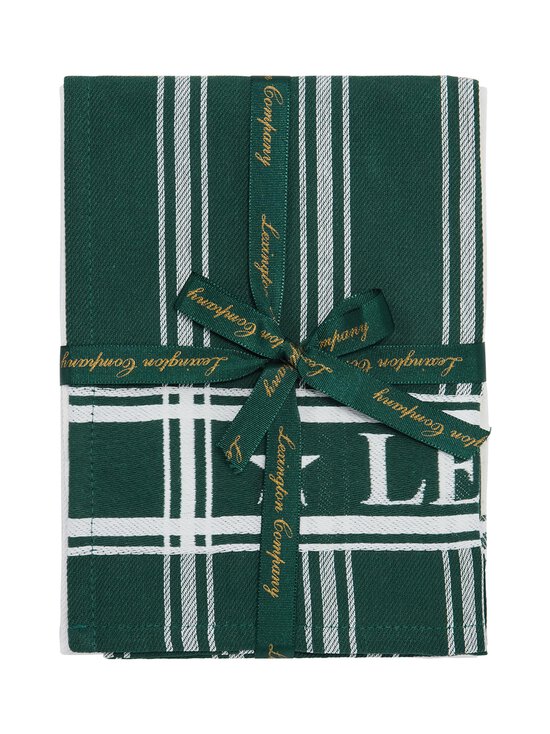 Lexington - Cotton Jacquard -keittiöpyyhe 50 x 70 cm, 2 kpl - 8550 GREEN/WHITE | Stockmann - photo 7