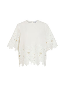 Vila - Viannelise Lace Detail -pusero - CLOUD DANCER | Stockmann