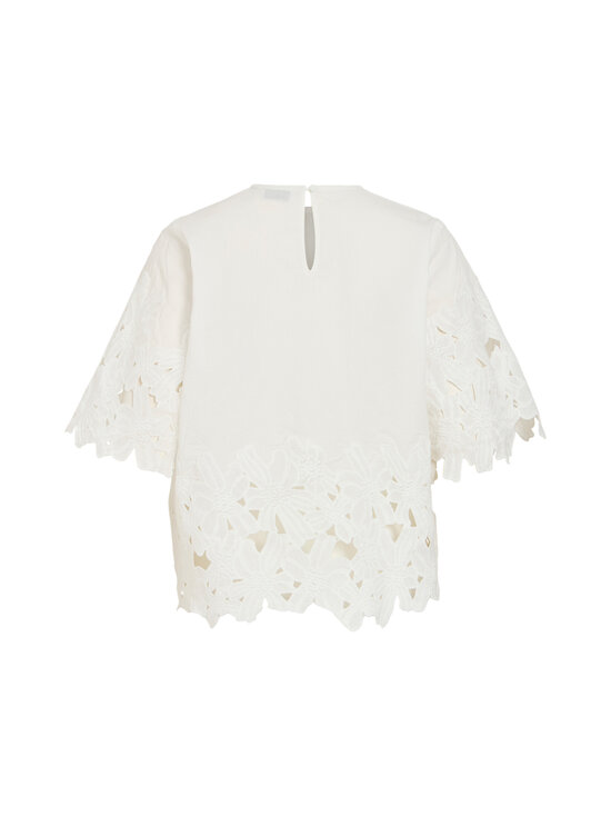 Vila - Viannelise Lace Detail -pusero - CLOUD DANCER | Stockmann - photo 2
