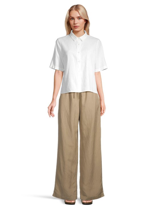 NOOM - Amelie Wide Leg -pellavasekoitehousut - BEIGE | Stockmann - photo 3