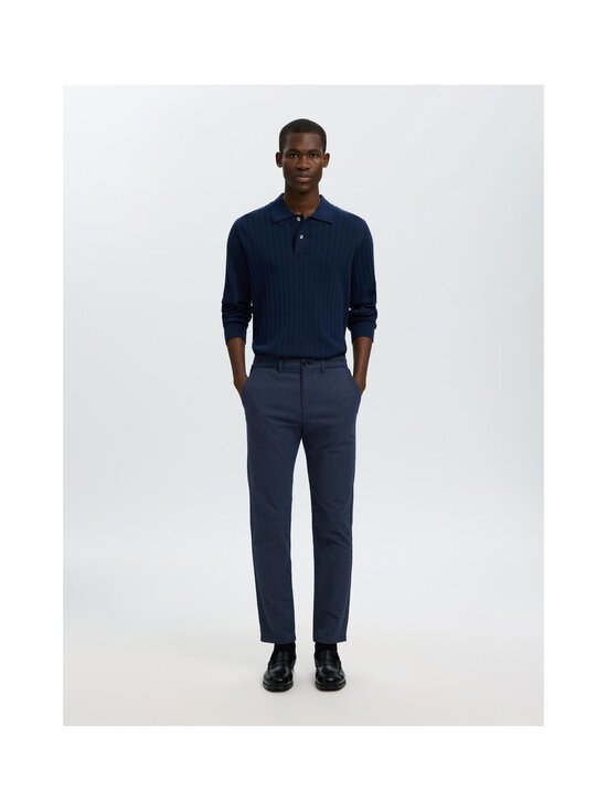 Selected - Slim Miles Brushed Wool Look -chinohousut - DARK SAPPHIRE DETAIL:STRUCTURE | Stockmann - photo 3