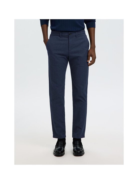 Selected - Slim Miles Brushed Wool Look -chinohousut - DARK SAPPHIRE DETAIL:STRUCTURE | Stockmann - photo 5