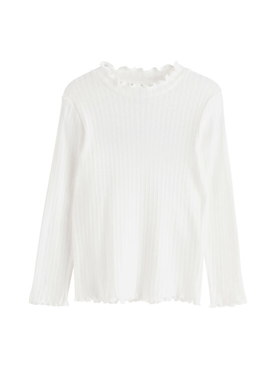 Lindex - Turtleneck Pointelle -paita - 325 WHITE | Stockmann - photo 1