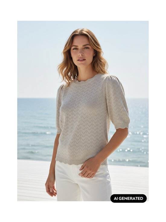 Vila - Viemi O-neck -neulepaita - SUPER LIGHT NATURAL MELAN | Stockmann - photo 3
