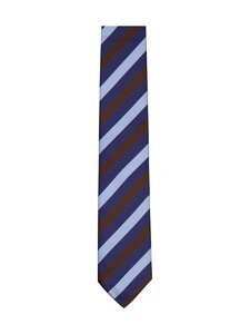 Stockholm Kravatt - Diagonal Stripe zīda kaklasaite - G26B BLUE/BROWN | Stockmann