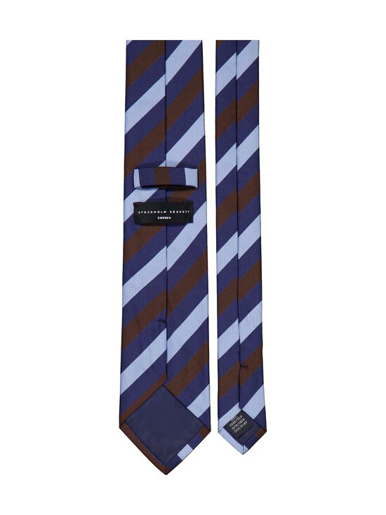 Stockholm Kravatt - Diagonal Stripe zīda kaklasaite - G26B BLUE/BROWN | Stockmann - photo 2